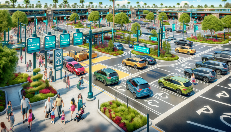 Designing Efficient Parking Lots for Theme Parks